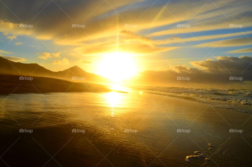 sunset Cofete Canary Island Fuerteventura