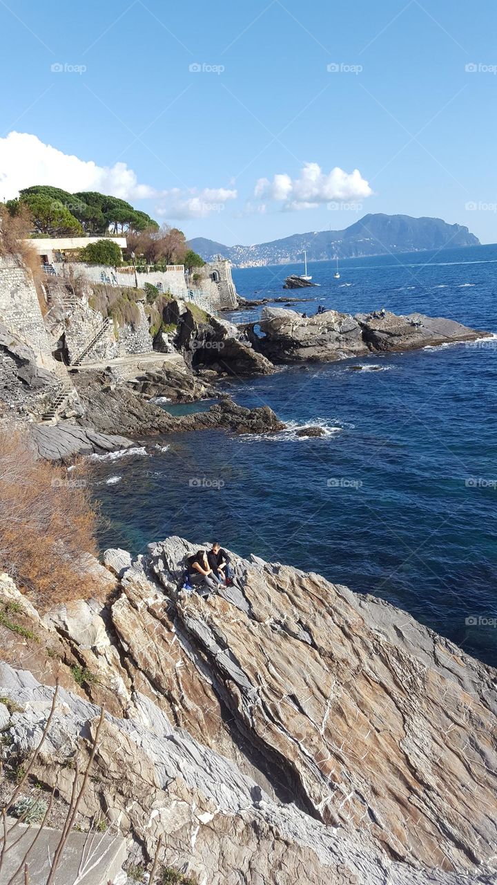 When the sea meets the mountain.