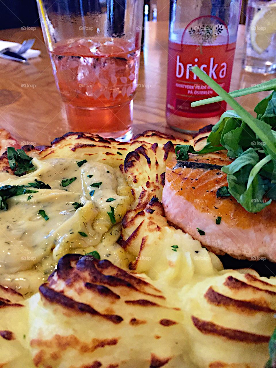 Lovely fish planked steak! 