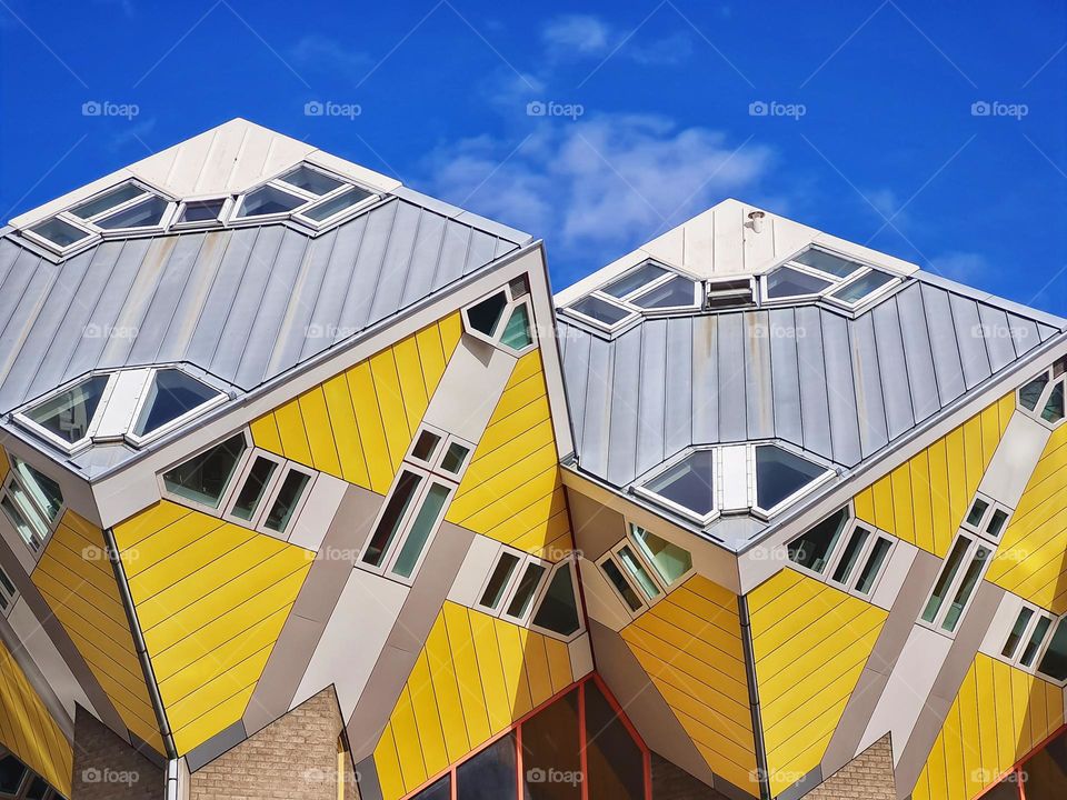 The yellow cube houses in Rotterdam