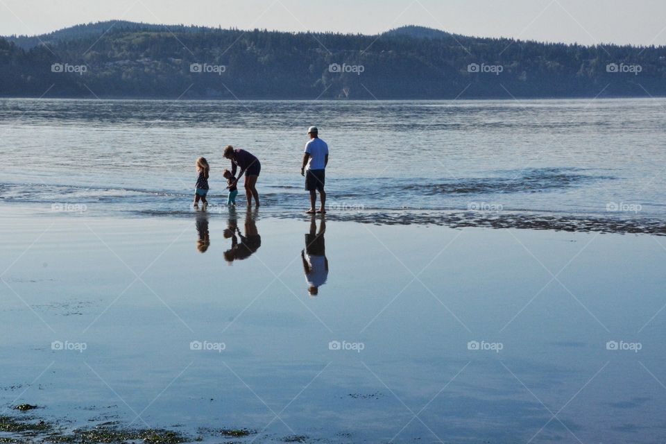 Family at the beach