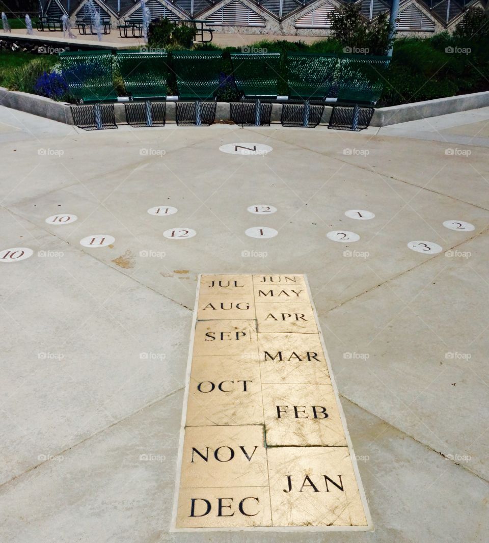 Botanical Gardens. Human Sundial