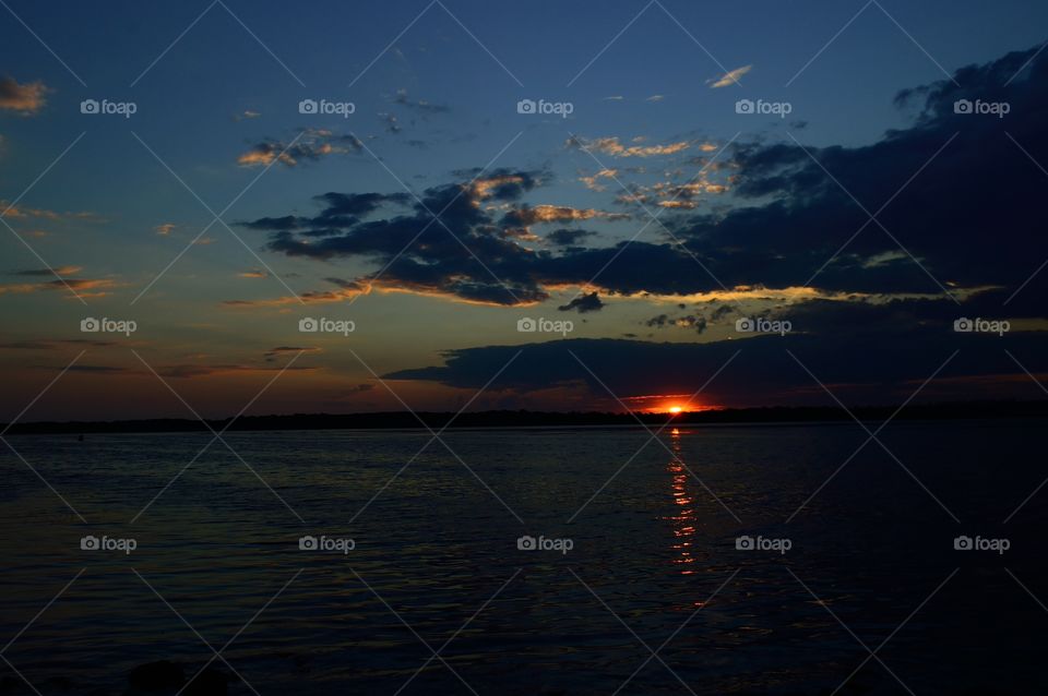 beautiful spring sunset