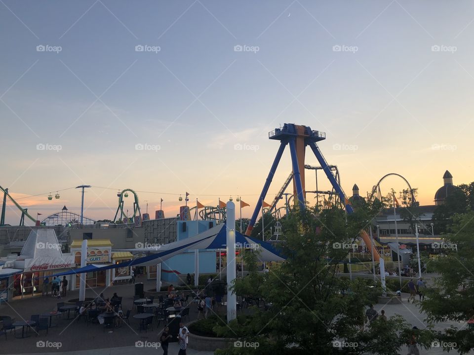 Theme Park Sunset