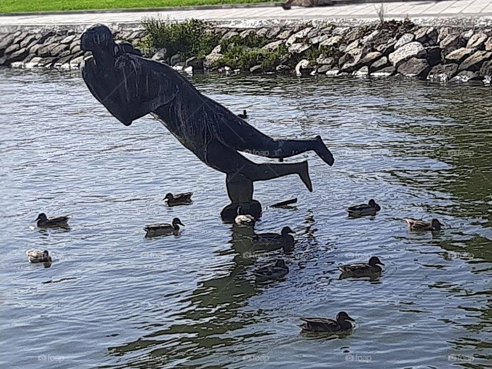 Maria da Fonte sculpture, Aveiro, Portugal