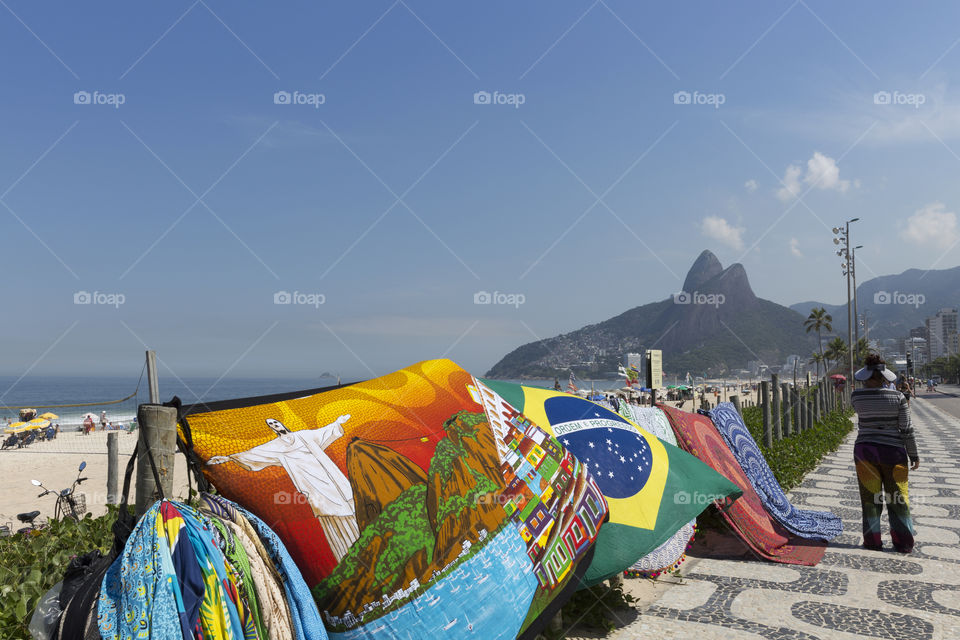 Ipanema beach in Rio de Janeiro Brazil.