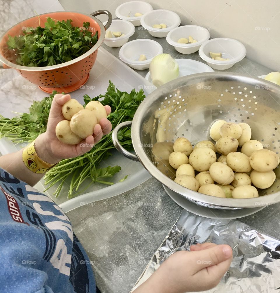 Getting ready for cooking