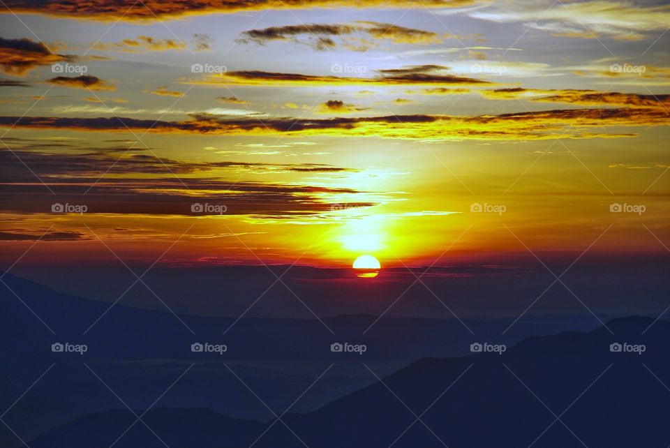 Sunrise at Dieng Plateau, Java,  Indonesia
