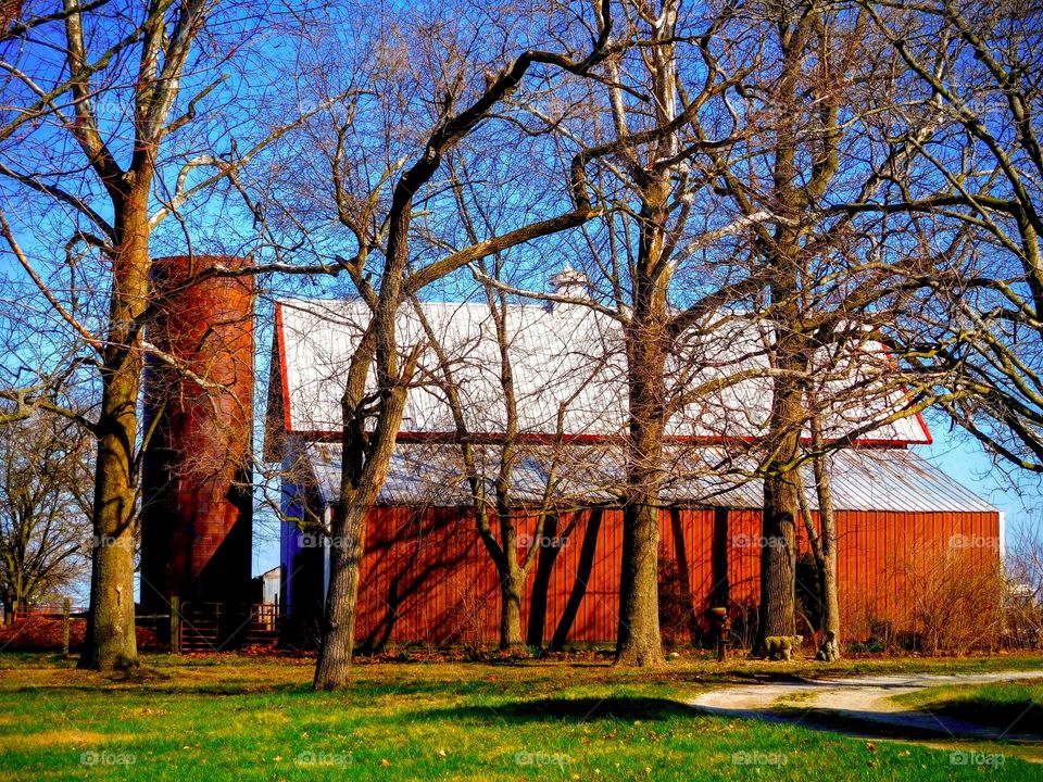 Red barn in Indiana. 