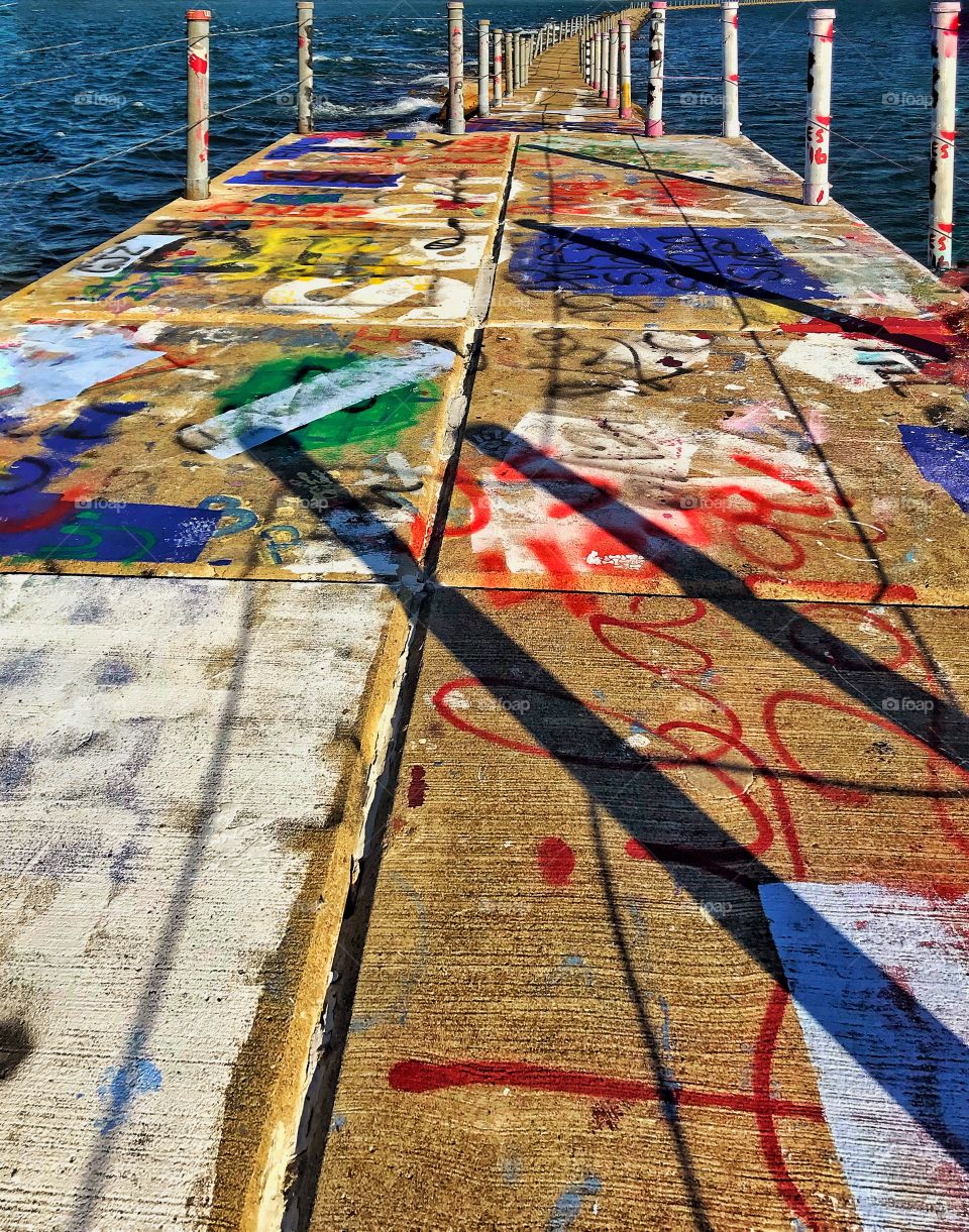 Graffiti on the pier