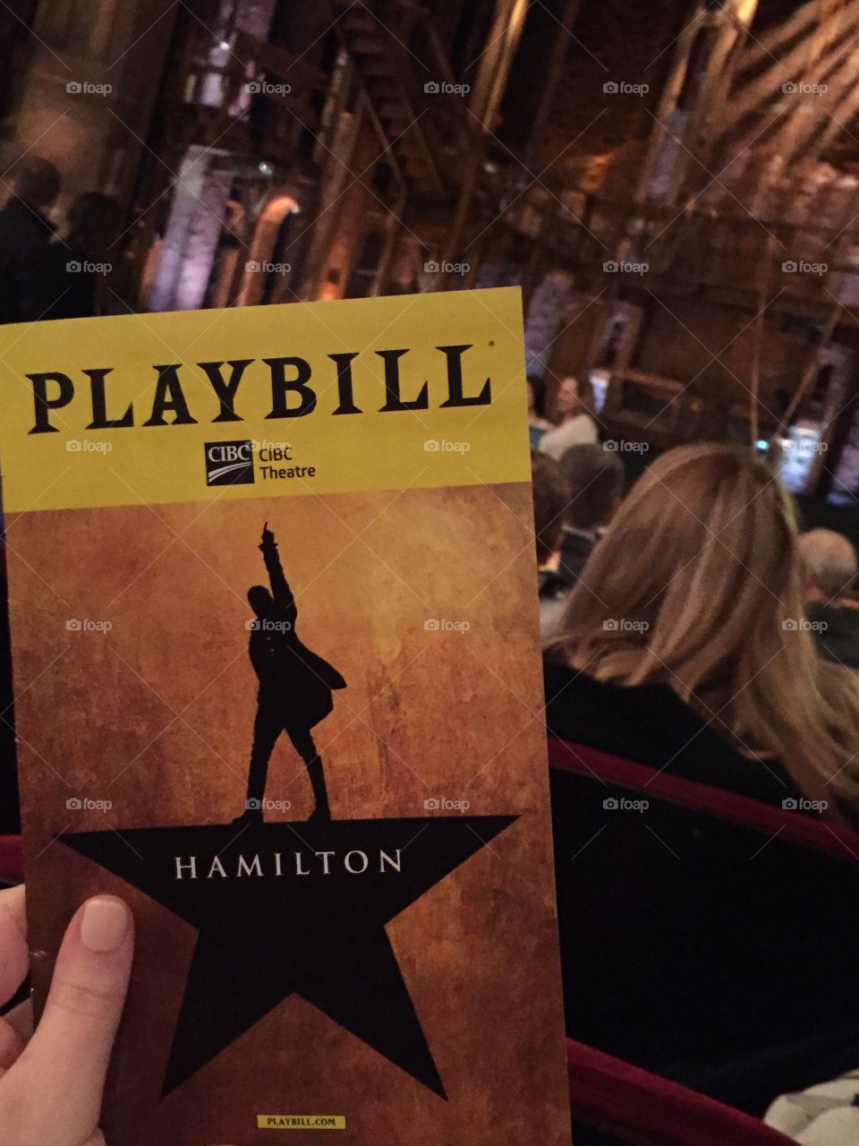 the. best. show. ever. // hamilton playbill from chicago, il // march 2018