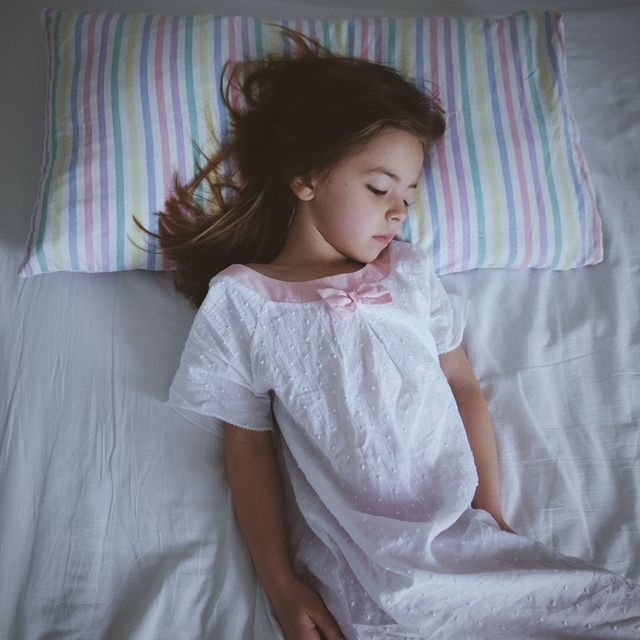 Sleeping. The moment before she woke...