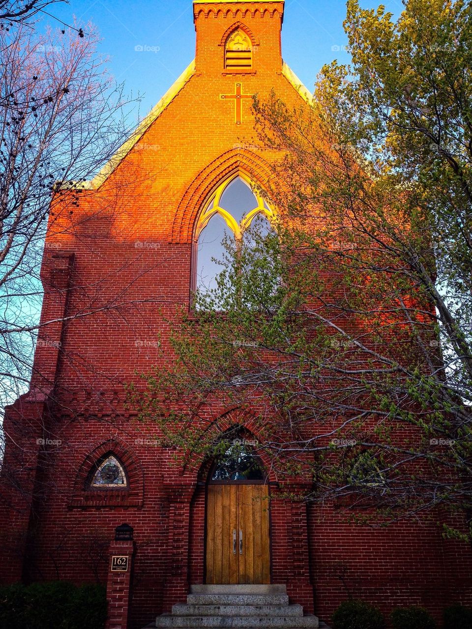 Church in the evening sun