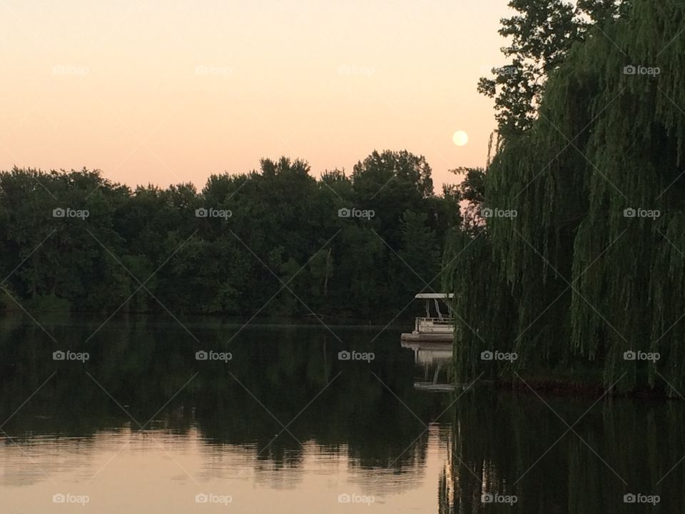 Moonrise over Holiday Lake