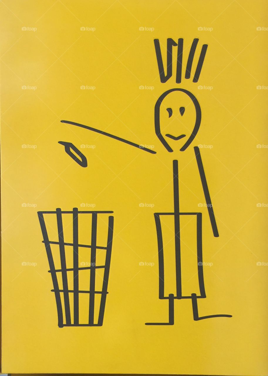 Black and yellow sign 