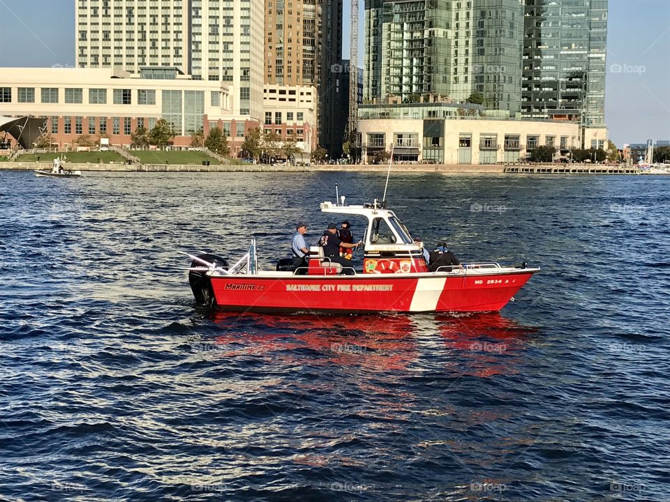 Fire Departments by sea... Baltimore Fire Department's harbor patrol. 