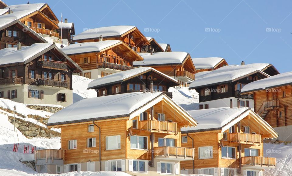 Chalets In Swiss Alps