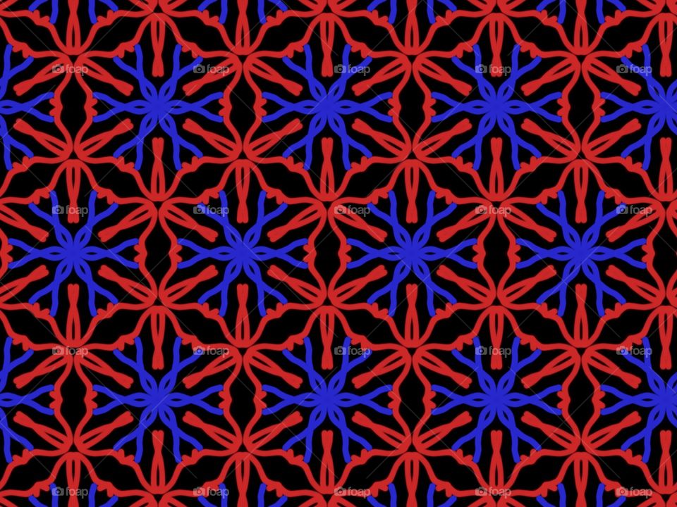 Ornament red blue