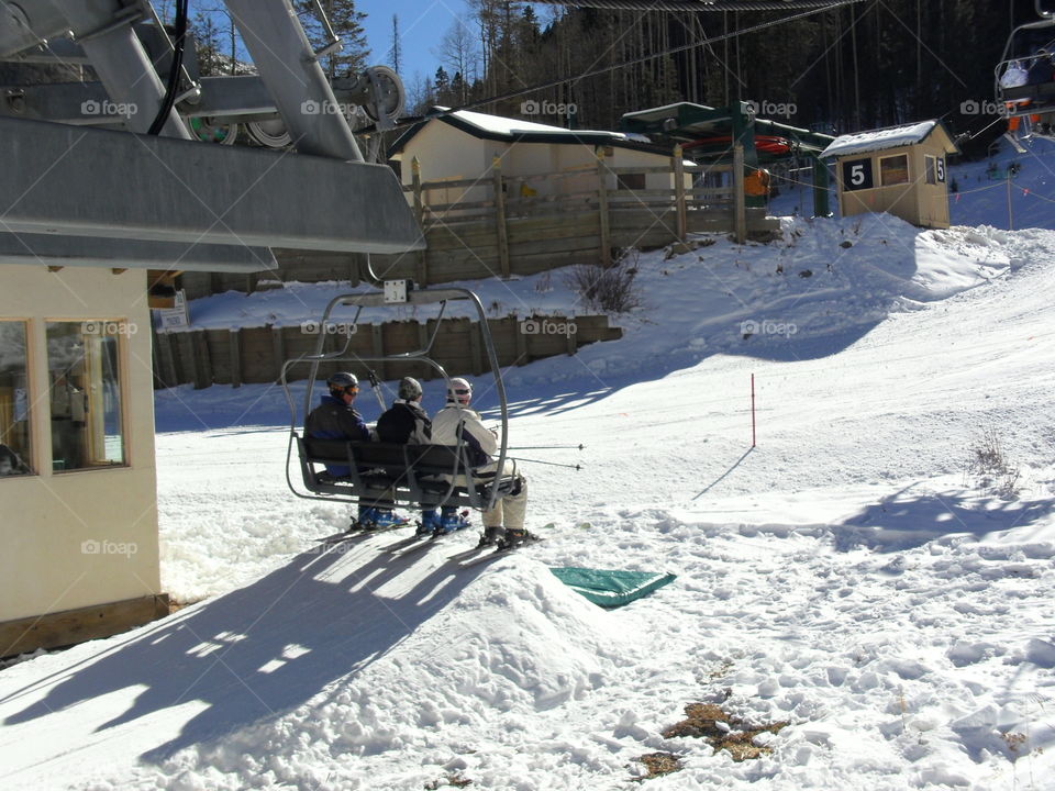 Taos NM Main Ski Lift. Taos, NM is a popular ski area in northern NM, and this is their main lift.