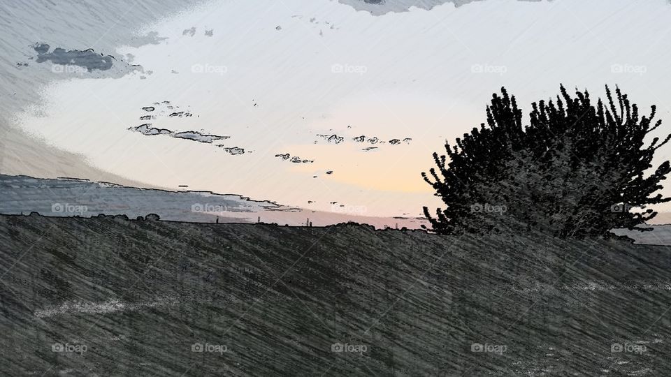 sunset - cartoon