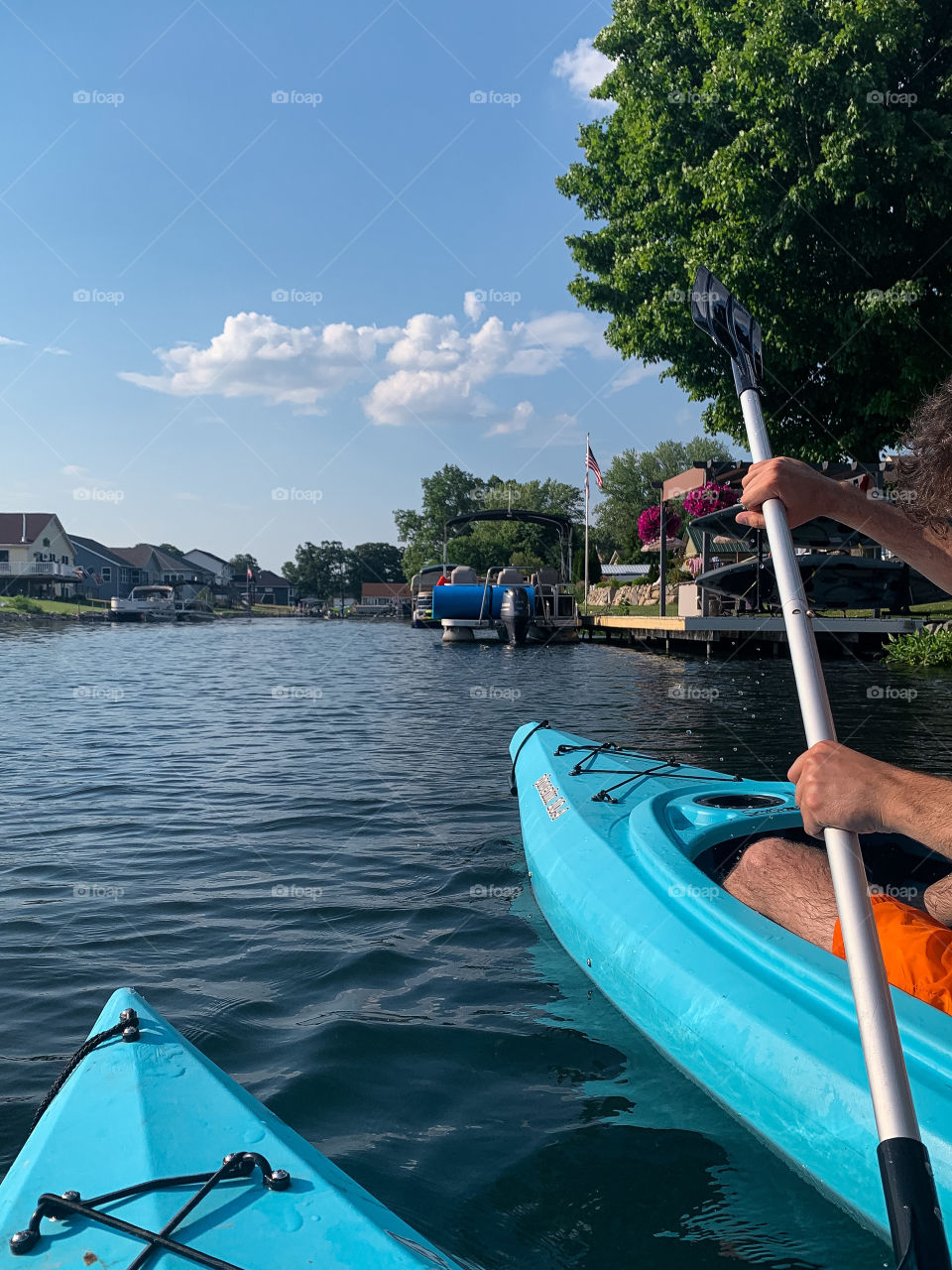 Kayaking at the lake