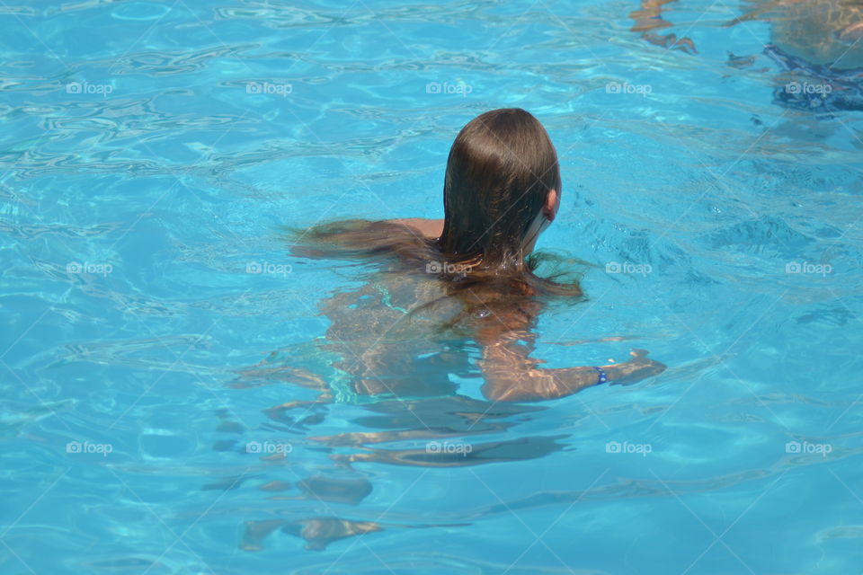 Girl with back to camera