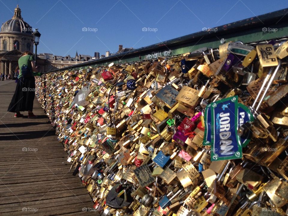 Locked in love bridge
