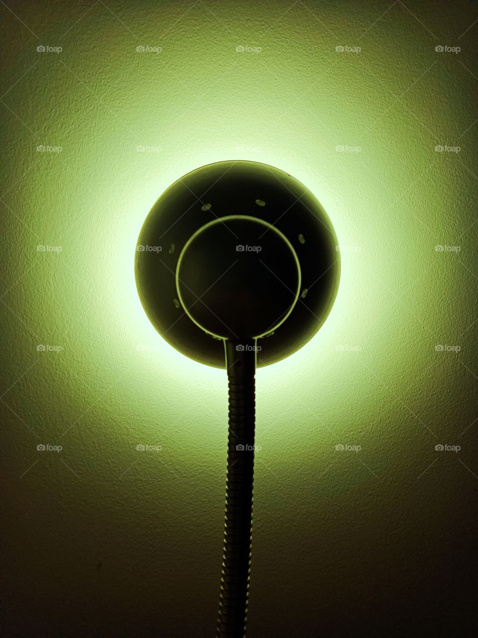 Floor lamp green light