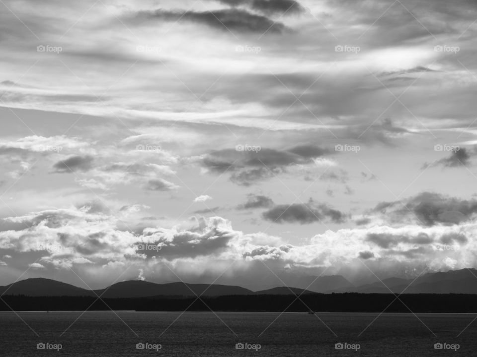 Black and white clouds