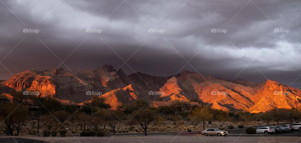 Mountains at sunset 