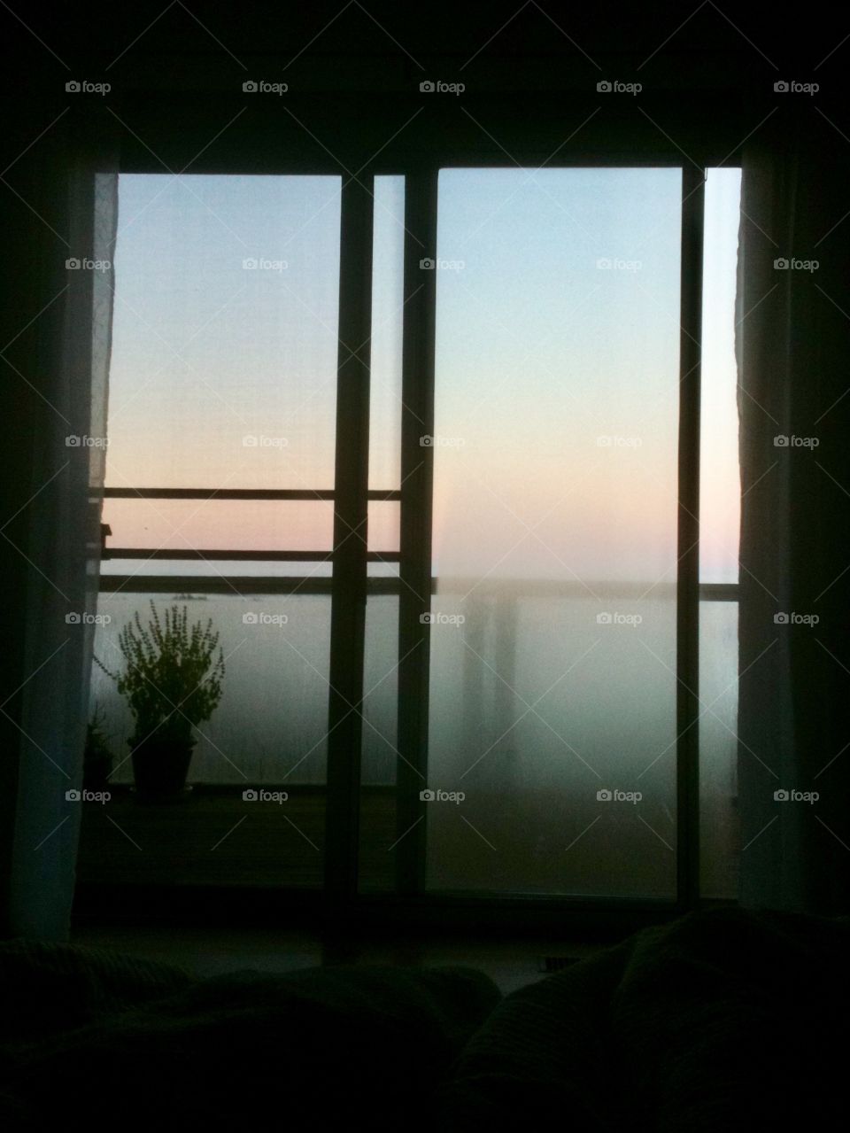 Waking up to a hazy morning. 
