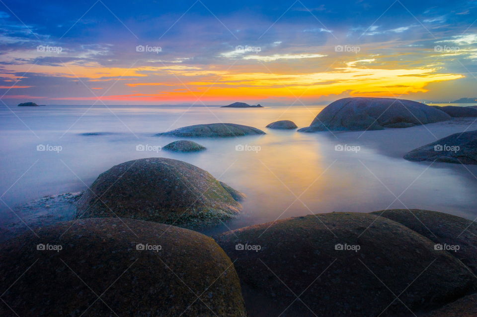 Beautiful sunset at the beach