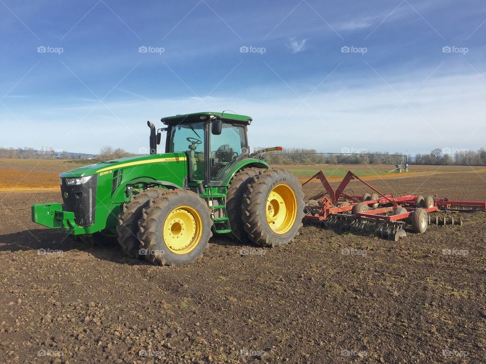 John Deere Tractor and Plow