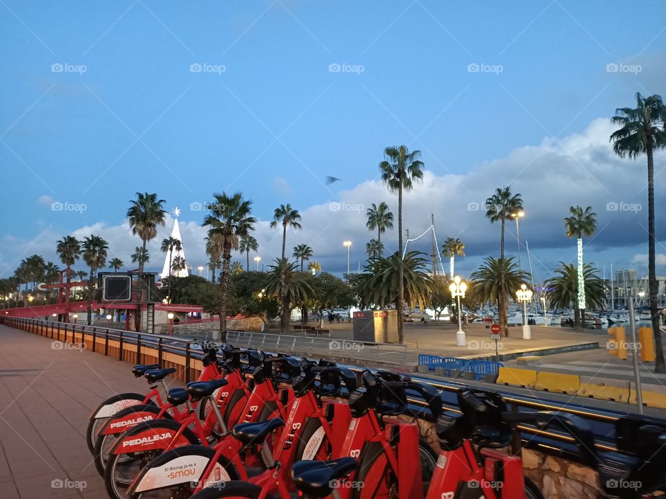 walking on Barceloneta
