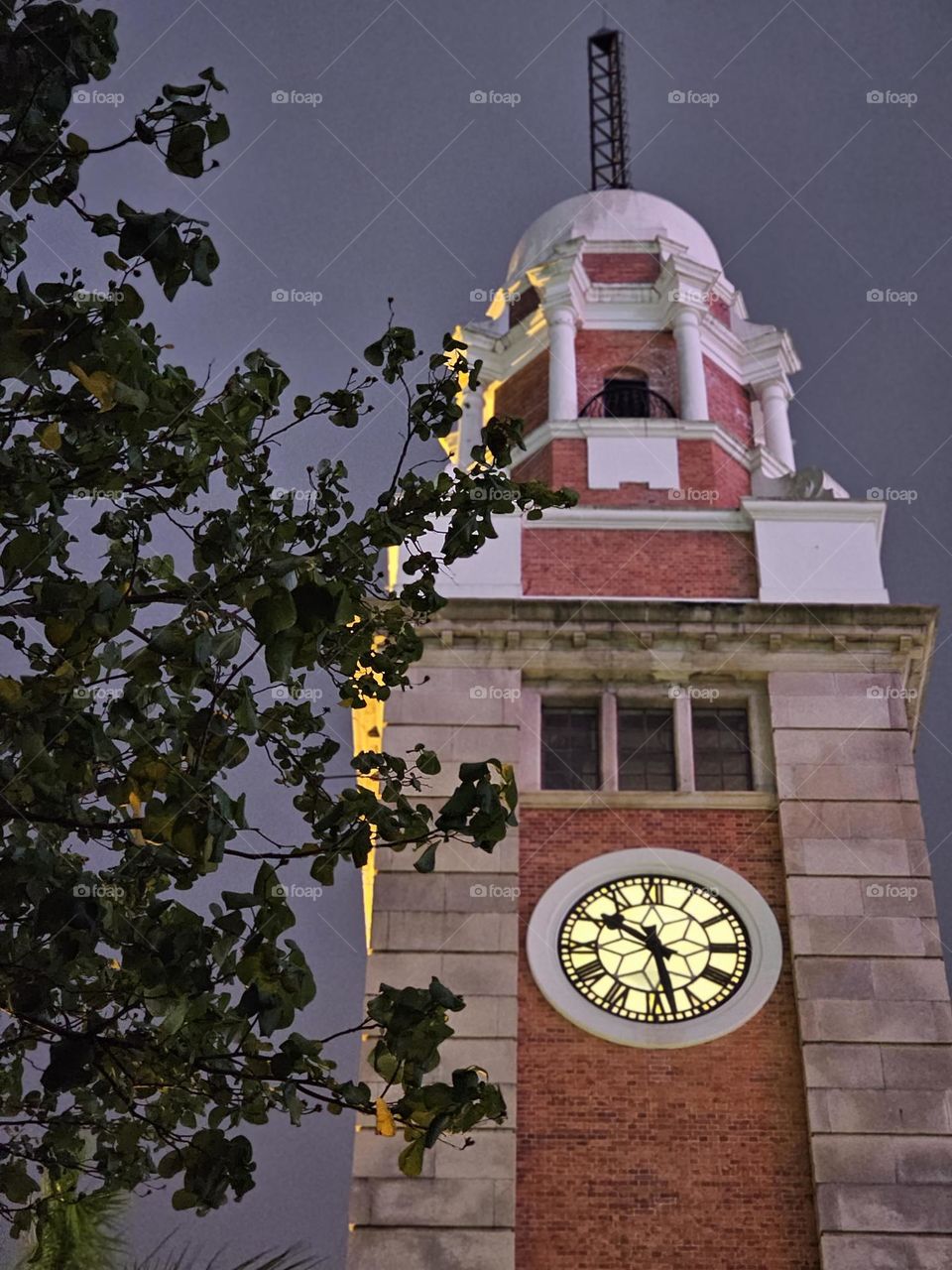 famous clock tower at TST ferry Harbour Kowloon Hong Kong