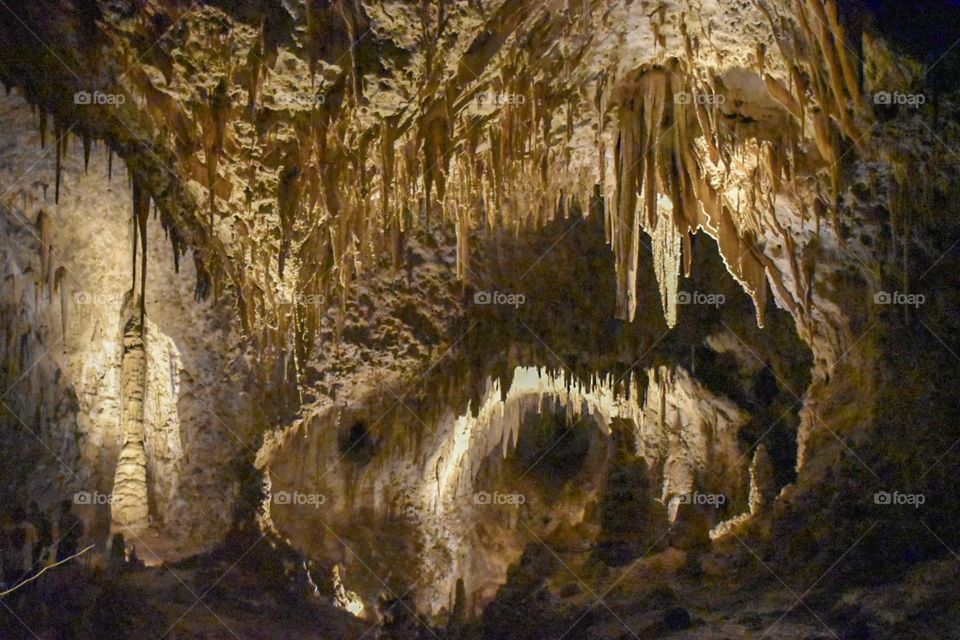 Beautiful cave formations seen in Carlsbad Caverns National Park