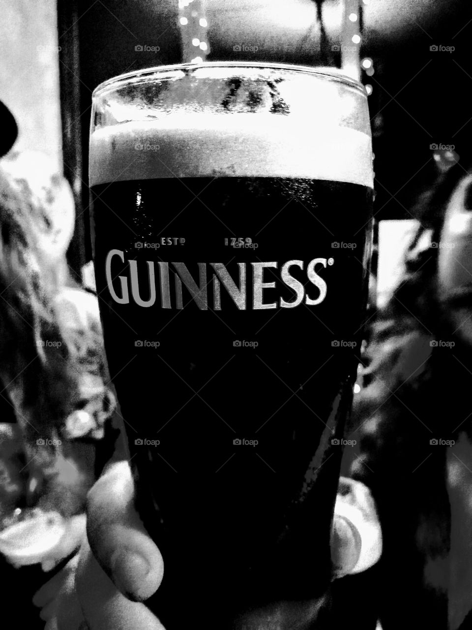 A pint of Guinness in monochrome on a cool late summers evening is just the thing.