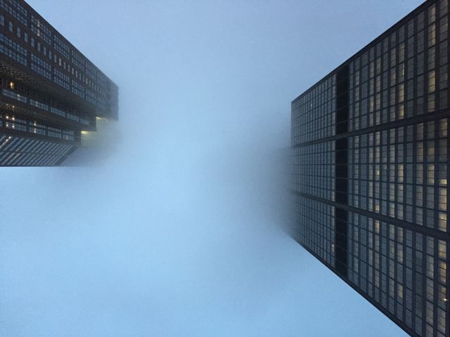 Chicago up. Just after being in the clouds at the sky deck in Chicago 