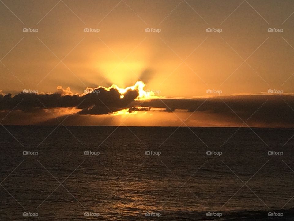 Sunrise and ocean 