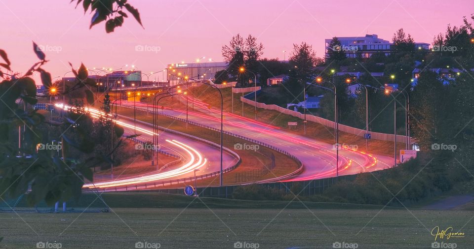 Twilight and the light is alive. The autumn air is crisp and cool making the view sharp and clear. Taking a long look at the bustling city.