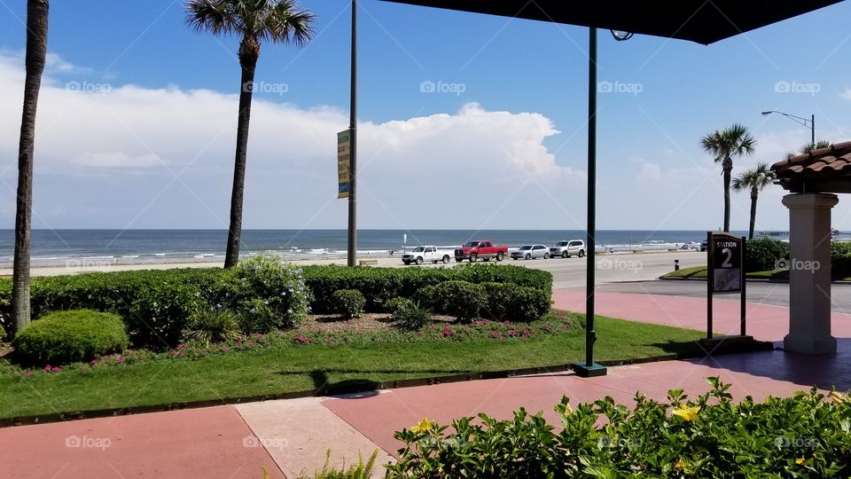 The Galveston Seawall from a tourist point of view.