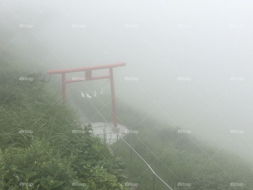 Torii in mountain 