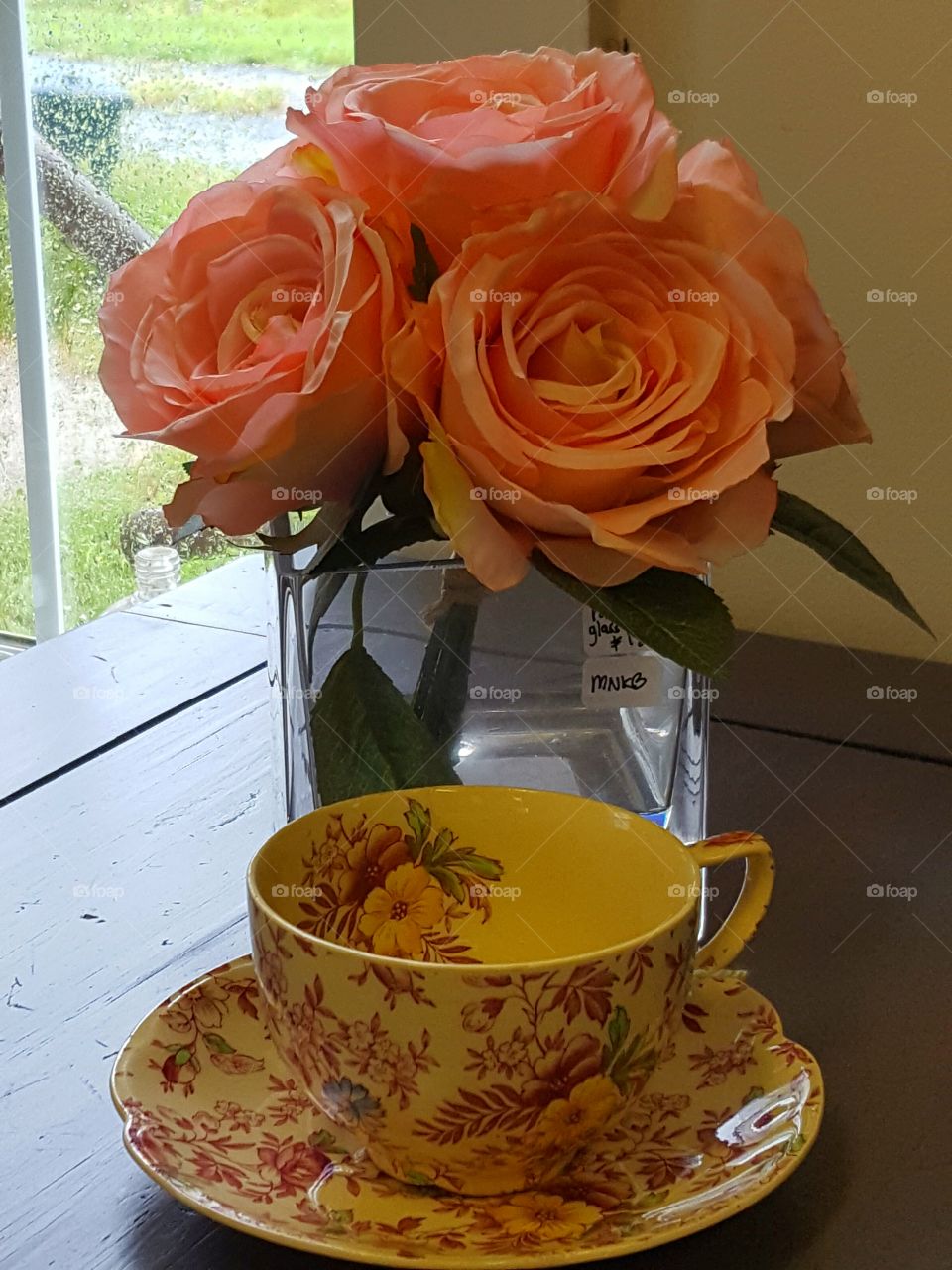 cup of tea on rainy day