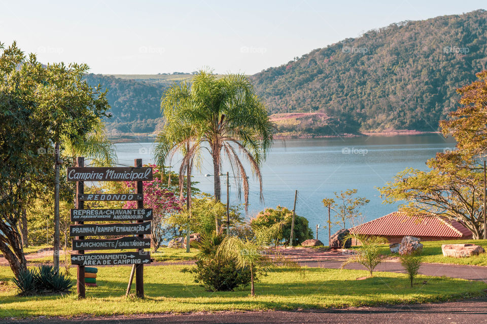 camping municipal em cidade do interior de São Paulo.