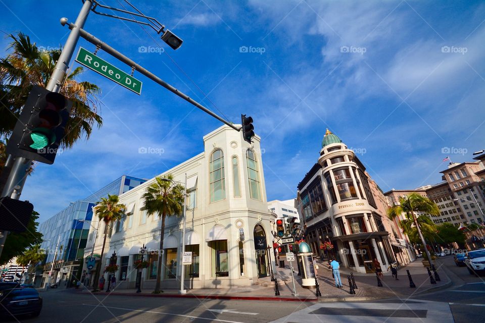 Rodeo Drive - the actual reincarnation of Beverly Hills in Los Angeles 