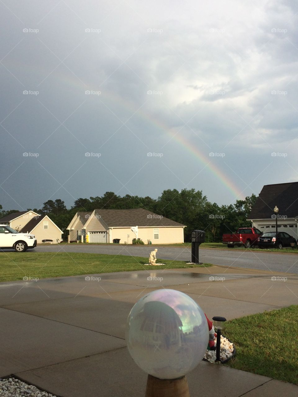 Double rainbow. Even though the double is hard to see 