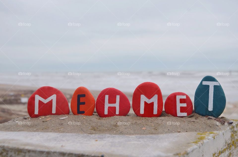 Mehmet,turkish male name on stones