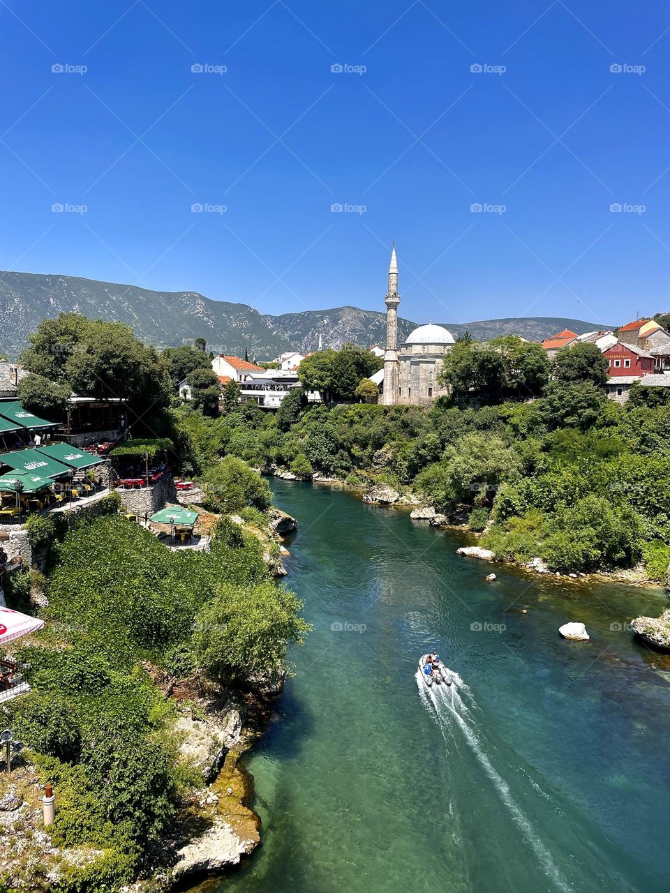 View from the old bridge in Mostar😊