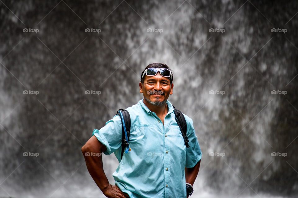 Middle-aged man with mustache and beard for Movember move