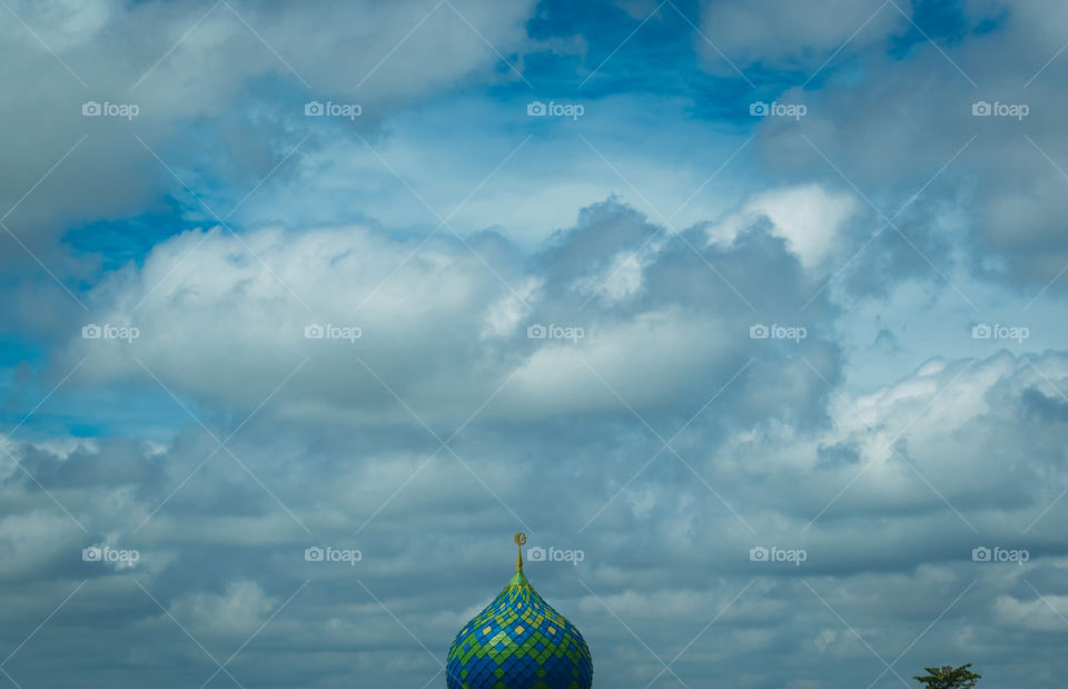 Bluesky On The Top Of Mosque